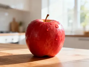 Świeże różyczki brokuła na talerzu w jasnej kuchni, podkreślające jego zdrowe, naturalne i wartościowe odżywczo właściwości.
